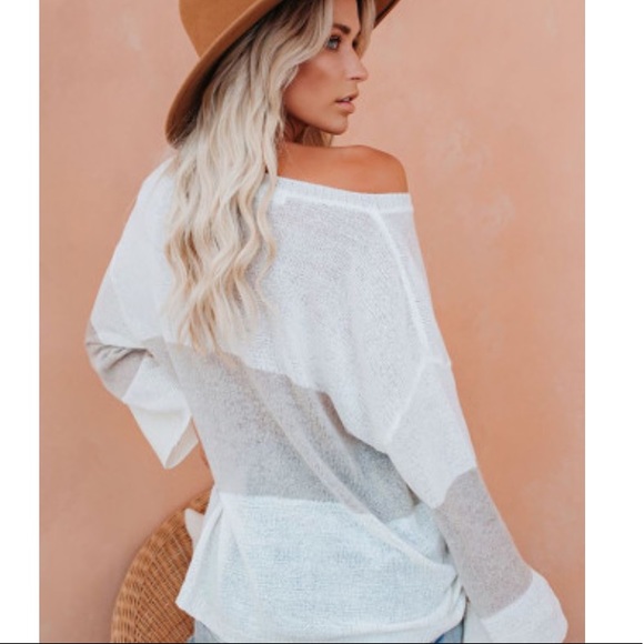 ๐ค Cute Gray Colorblock Knit Top! ๐ Size M - Picture 11 of 11